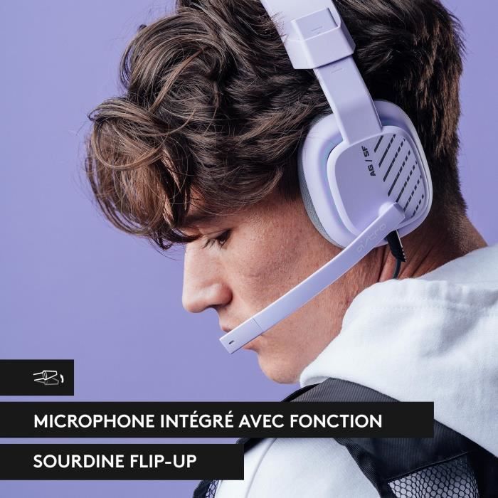 Casque Gaming Filaire ASTRO A10 - 2e génération avec micro - Lilas