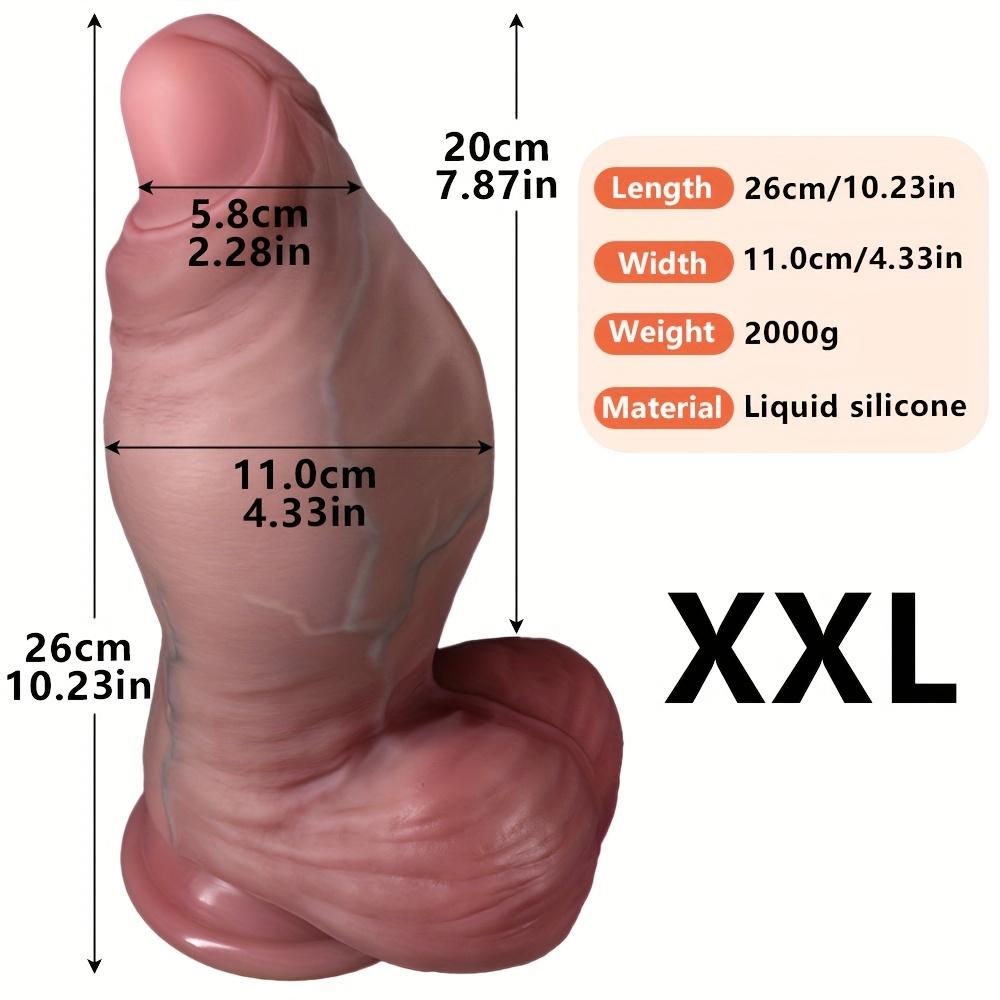 Dildo XXL Realist Extra Gros de 11cm, Penis Super Lat din Silicon Lichid cu Ventuză Puternică, Dildo Mare Ultra-Moale pentru Joc Anal și Vaginal, Bărbați Femei