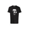 Cartoon Print Round Neck Short Sleeve T-Shirt Men Tops Black 755070521250990
