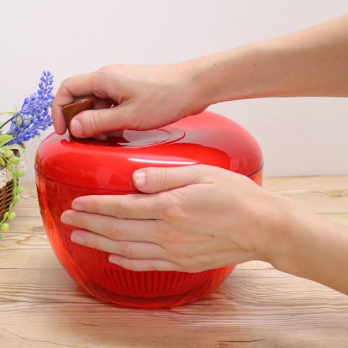Keystone Plastic Apple Salad Spinner, Red, Size: Approx. 20.5 (H18 GHAPSSRD)