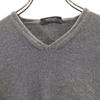 VERSACE CLASSIC V2 Long Sleeve V Neck Sweater M Gray Knit Women Used