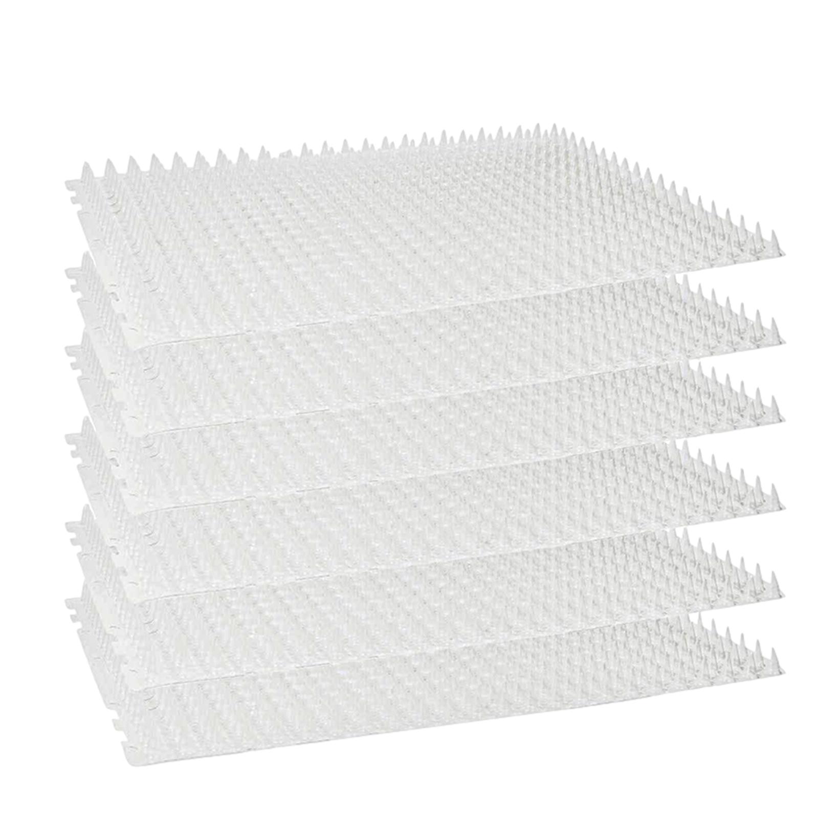 

6PCS Garden Cat Scat Mats Cats Net Anti-Cat Dogs Repellent Mat Prickle Strips Keep Cats Away Safe Plastic Spike Thorn белый