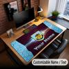 Large Mouse Pad Burnley Football Print Custom Name Text Desk Mat for Office Gaming