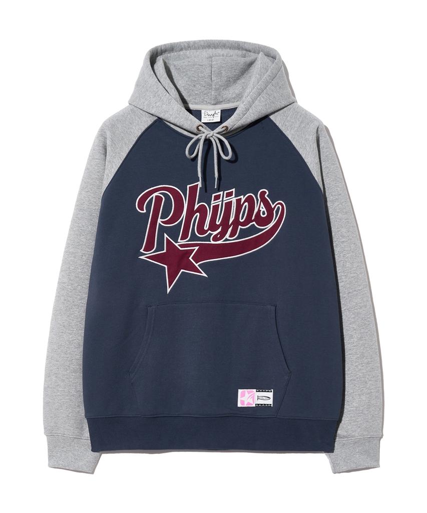 Applique Startail Raglan Hoodie_Vintage Navy