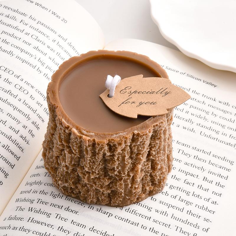 Forest-style Tree Stump Scented Candle Wedding Gift Box Accessories Creative Home Decor Holiday Gift Candle