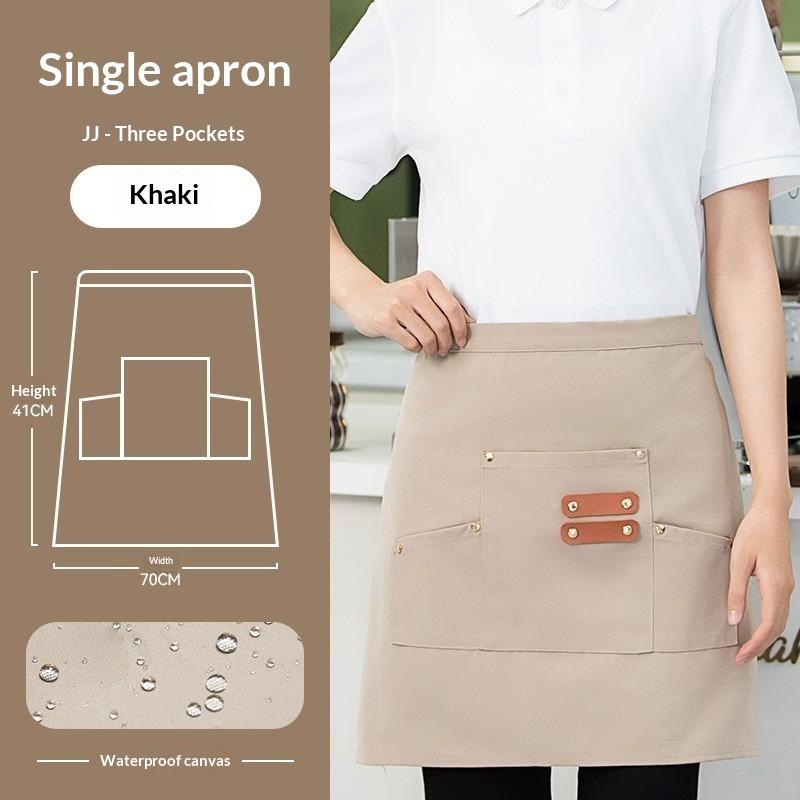 1Pcs Apron Canvas Multi Pocket Neck Proof Kitchen Cooking Baking Barber Gardening Work Apron