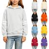 Jungen Mädchen Farbiger Kapuzenpullover Lockerer Schnitt Lässiges Sweatshirt für Sport Tägliche Kleidung