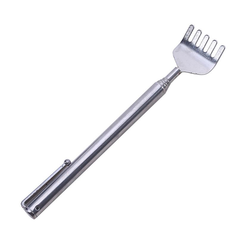 Telescopic Back Scratcher Tool Stainless Steel Silver Household Necessities Easy To Carry No Harm To Skin Retractable Scratcher