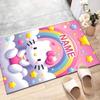 Custom HelloKitty Mat Personalized Name, Polyester Washable Indoor Entryway Rug, Gift for Christmas, Easter, Thanksgiving Day