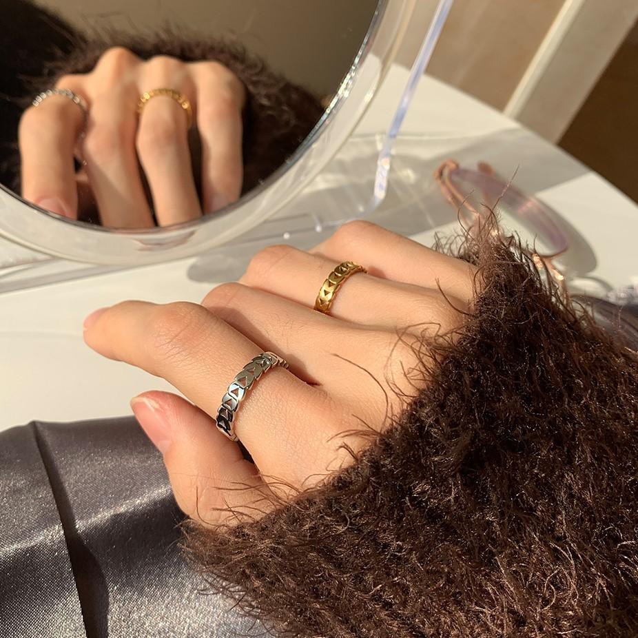 Simple Mori Wheat Ear Titanium Steel Ring for Women Does Not Fade Niche Design Sense Ins Tide Cold Wind Light Luxury Index Finger Ring