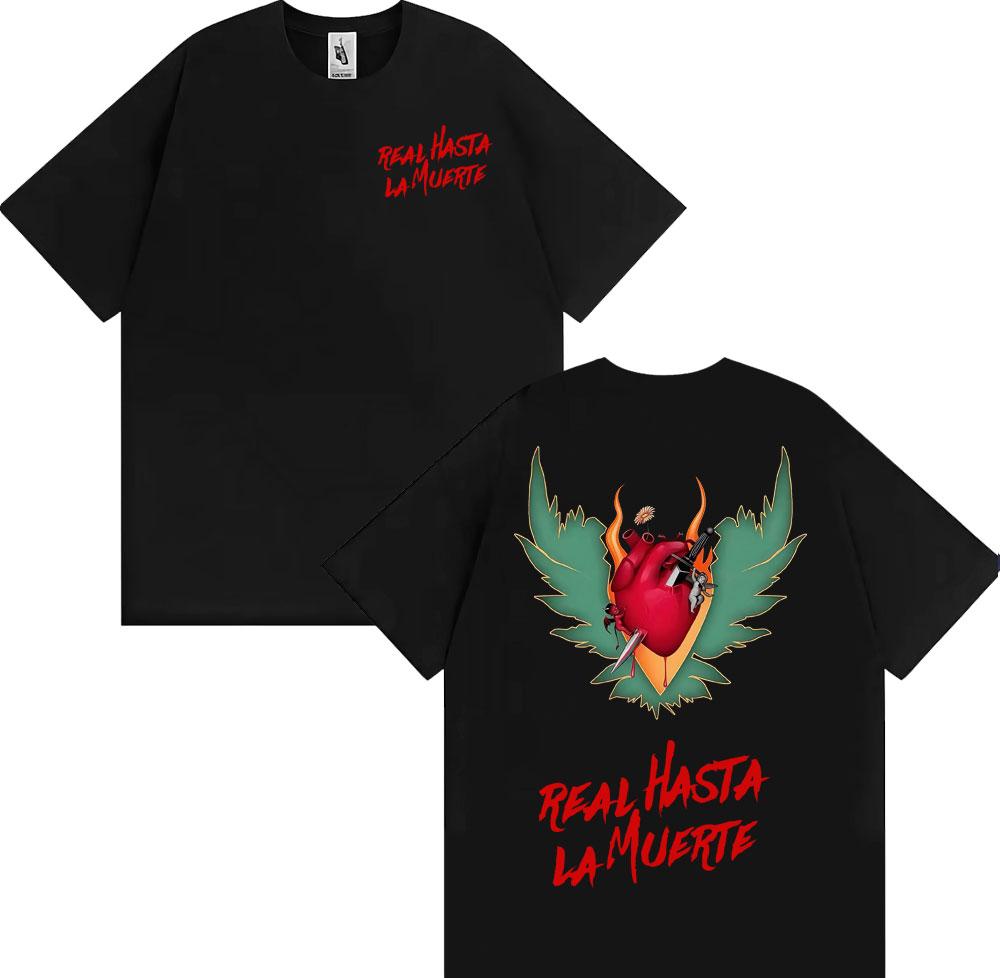 Anuel AA Rhlm 2 Real Hasta La Muerte Graphic T Shirt Unisex Women Harajuku High Street Style Tshirts Oversized 100 Cotton Tshirt