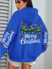 Women's Christmas Bow & Tree Pattern Casual Hoodie for Autumn
