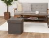 Fuji Boeki Storage Stool, Chair, Folding Storage Box, and Ottoman, 38cm Wide x 38cm Deep x 40cm High, Brown, Dino 85853