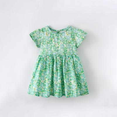 Dress Girls Dress Summer Children's Princess Skirt Round Neck Short Sleeve Fashion Children Dress