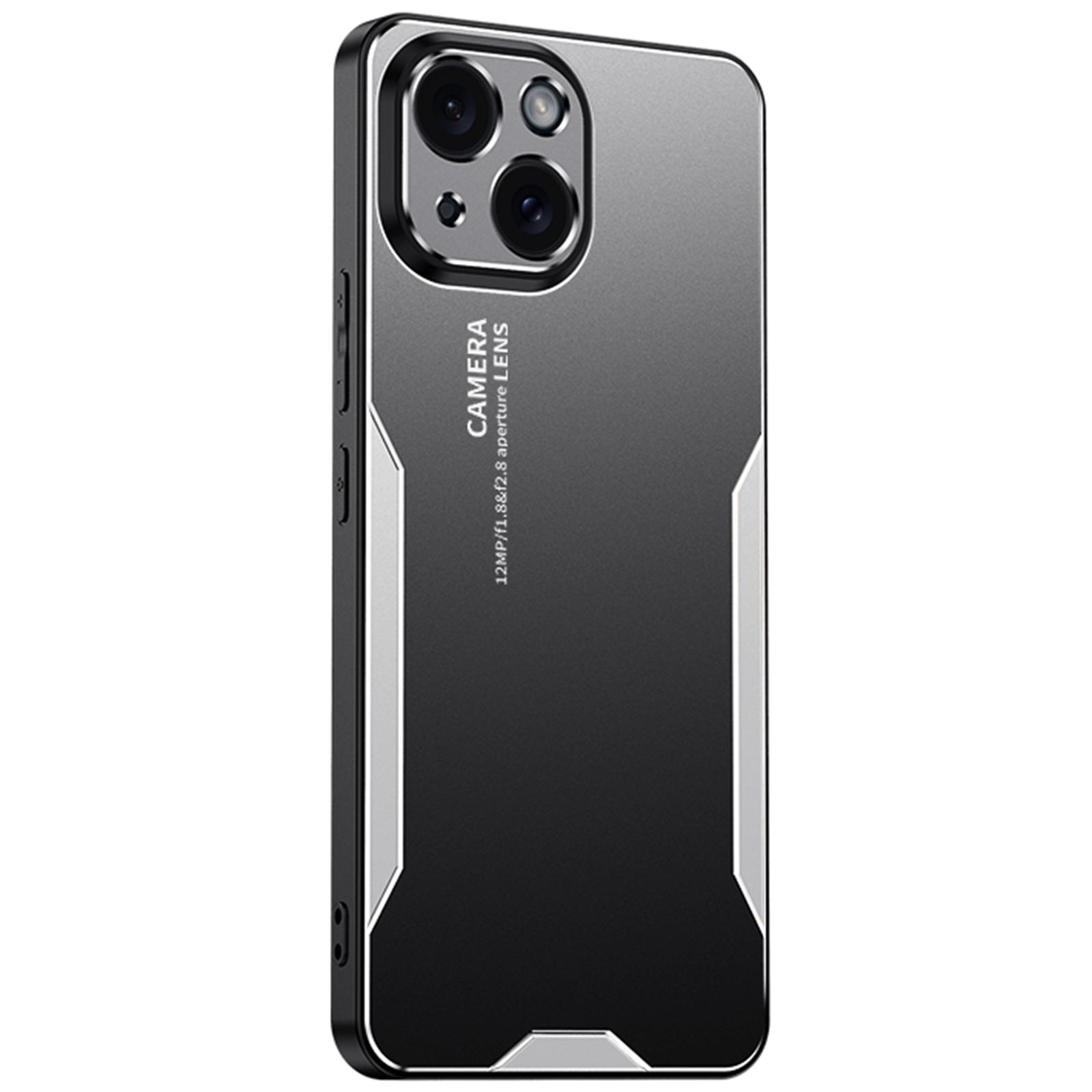 

Для iPhone 15 Plus Чехол Алюминиевый сплав+ТПУ+ПК Матовое покрытие Чехол для смартфона Silver