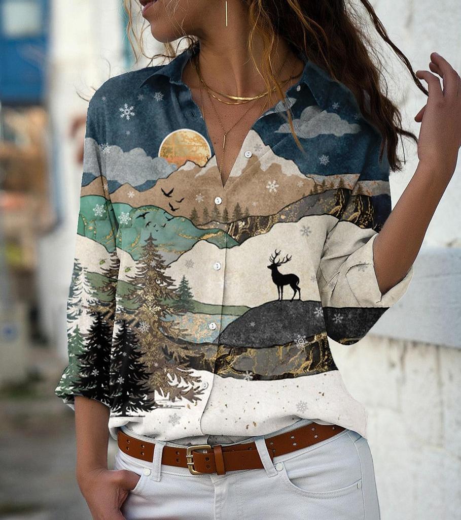 Elegant women's casual women's shirt temperament long sleeved women's shirt