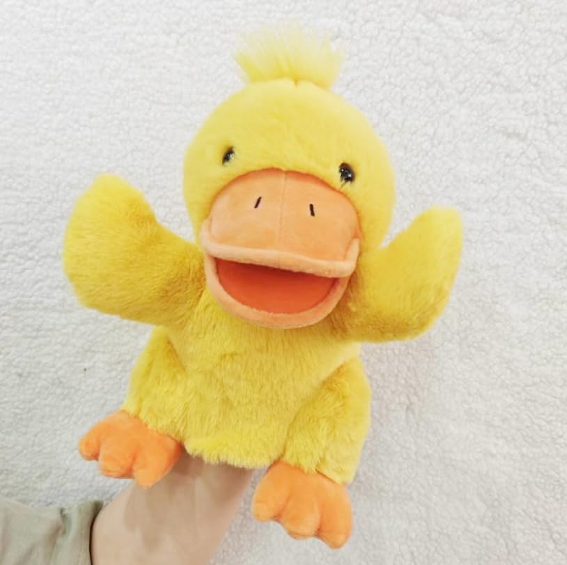 Puppet Puppet Puppet Doll Hand puppet Finger puppet Ventriloquist doll Mouth moves Duck Domestic duck Bird (Duck)