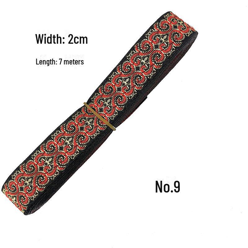 Pânză jacquard etnică: Accesorii și decorațiuni interioare Hanfu de 2 cm