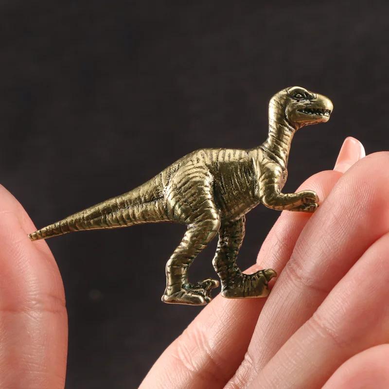 Jurassic Dinosaur Ornament Cretaceous Aquascape Mini Sculpture Accessories Copper Home Desktop Decoration Crafts Collection