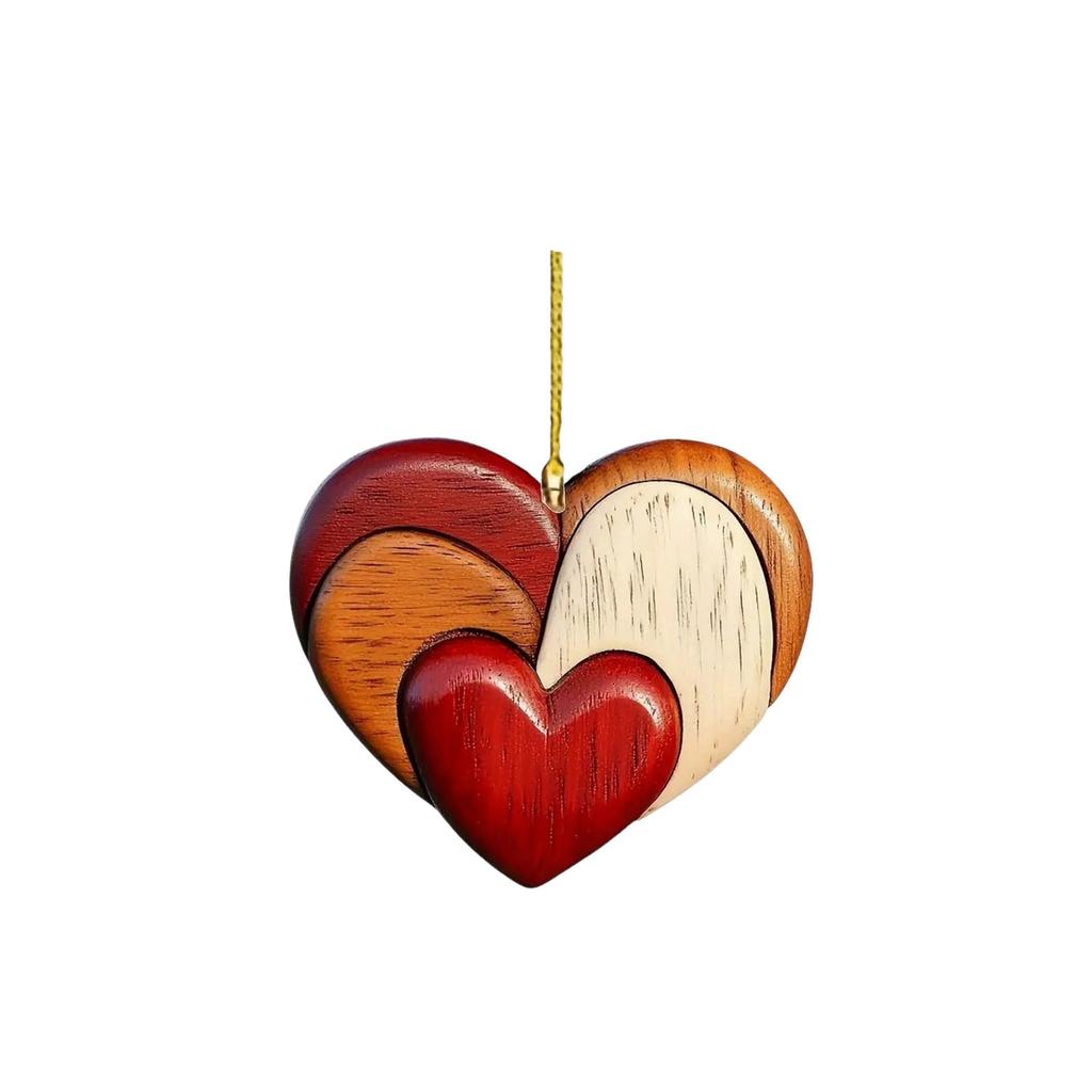 2DWooden Heart Valentine's Day Gift Vintage Home Decoration Crafts Wedding Decoration Venue Layout