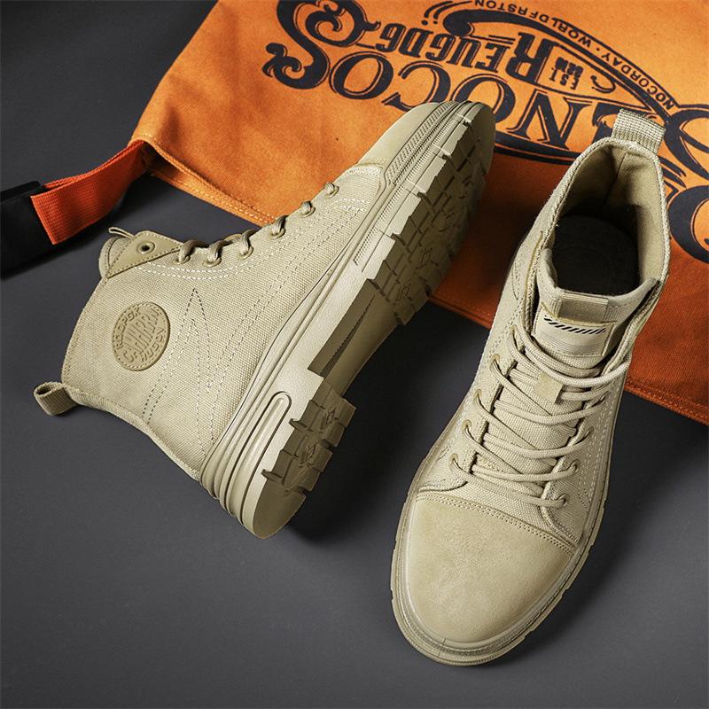 

Autumn new breathable high-top Martin boots men s British retro shoes boots platform short boots casual shoes 44