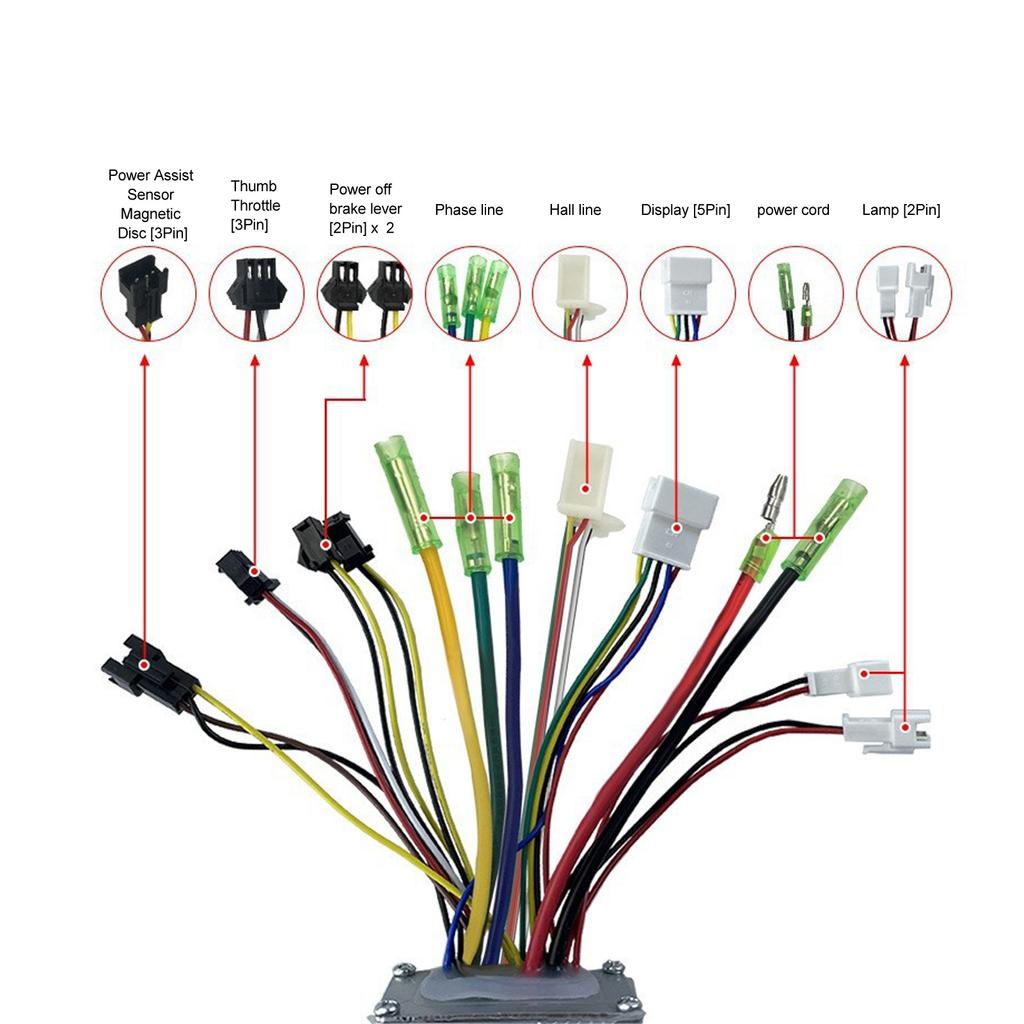 36V 48V 250W 350W Electric Bike Motor Controller Electric Bicycle Scooter Controller GD06 Display