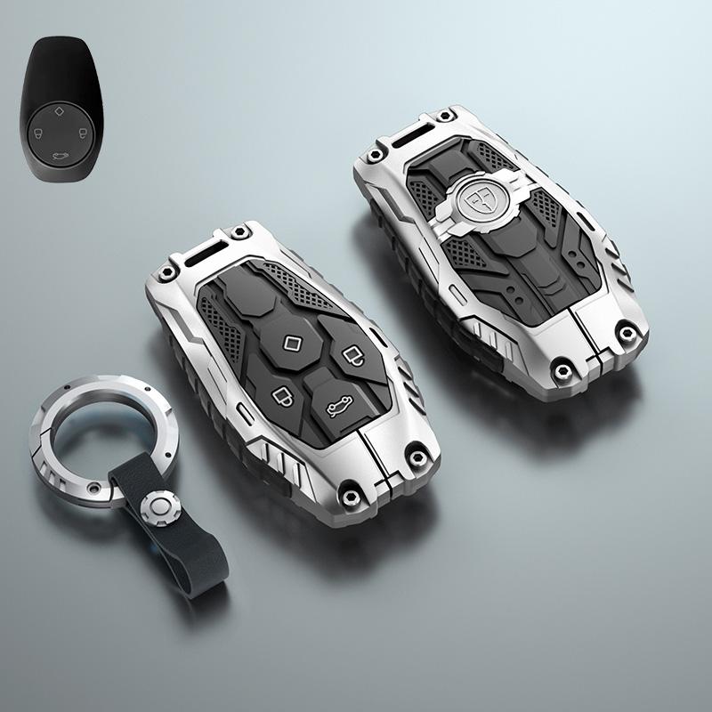 Styling Mouldings Zinc Alloy Car Smart Remote Key Cover Case Protector Holder Shell Bag For Leapmotor T03 S01 C11 C01 Type Keych
