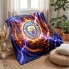 Coperta a tema Manchester City Morbida coperta in flanella Coperta morbida da divano Coperta accogliente per divano e letto per la decorazione della casa