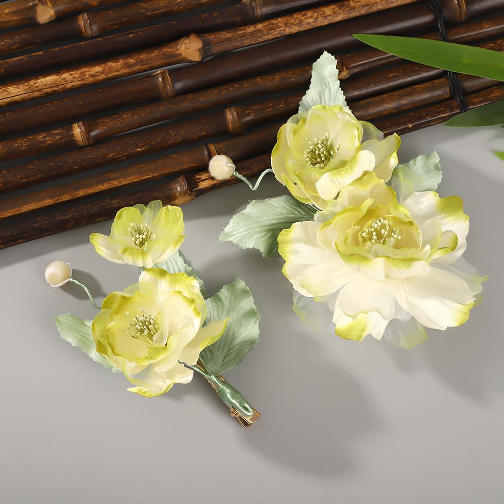 Flower Hair Clips Forks Chinese Hanfu Hair Accessories for Women Hairpin Fork Handmade Vintage Wedding Hair Jewelry Retro Crowns for Girl and Women