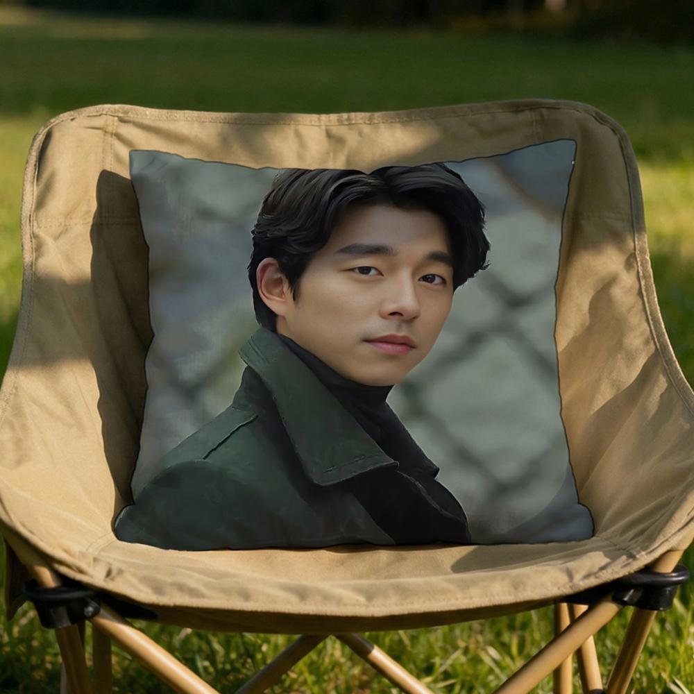 GGong YYoo KPOP Cushion Cover Soft Reversible Durable Pillow Cover MultiScene Use for Home Car Daily Comfort