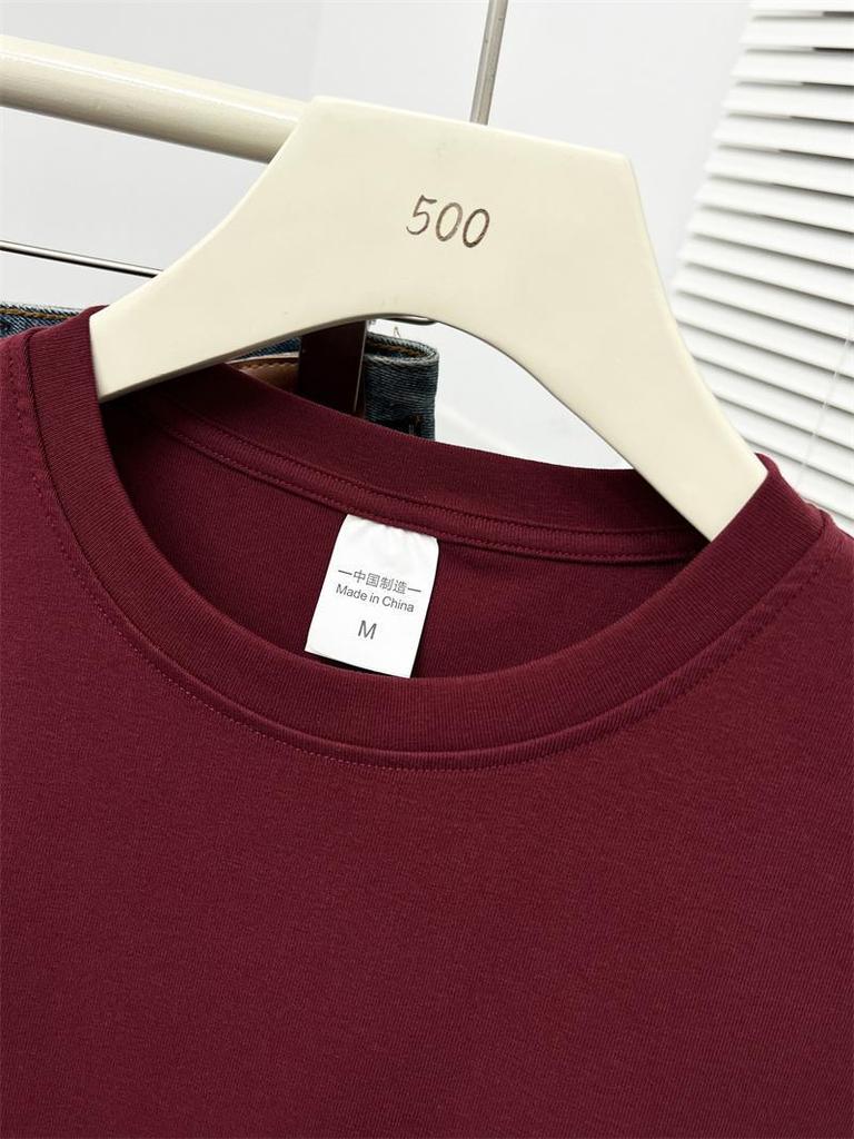 2026 Wine Red Plus Size Short Sleeve Women's T-Shirt: Flattering, Versatile, Round Neck, Belly-Hiding, Stylish Top
