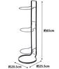 Yamazaki Jitsugyo 7290 Ball Stand Black x x H65cm Frame Ball Storage Entrance Storage Space Saving Approx. W20.5 D25.5
