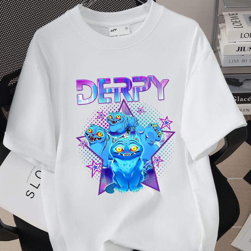 Kpop Korean Wave Witch Hunt Printed T-shirt Short Sleeve 5983 3XL