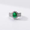 Silve Gorgeous Shiny Stone Green Zircom Ring For Women Engagement Wedding High Quality Fine Jewelry