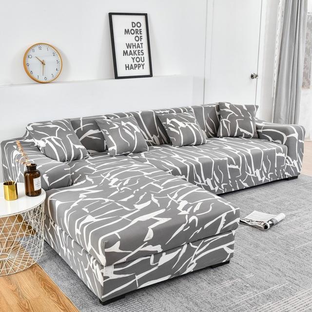 Universal Printed Sofa Cover Geometric Pattern Stretch For Living Room Couch Protector Washable Decor Chaise Longue Settee Case