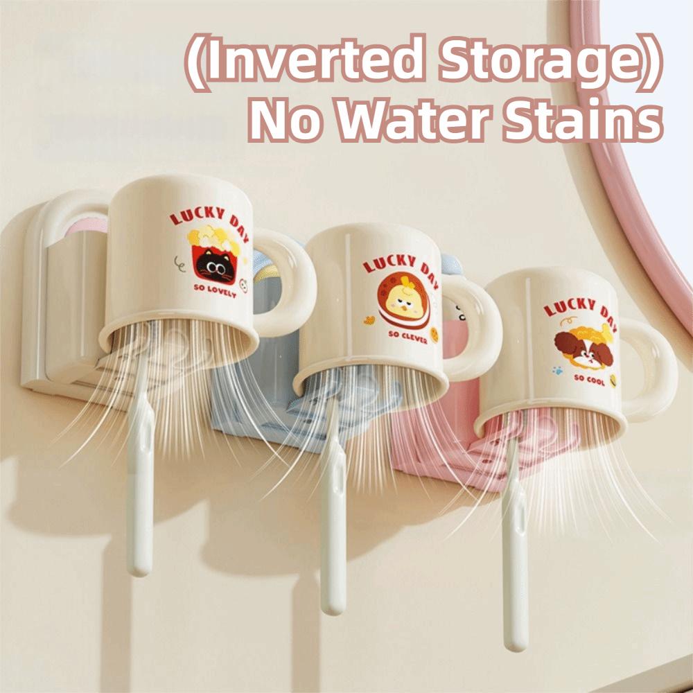 Waterproof Bathroom Toothpaste Holder Suction Cup Suction Cup Toothbrush Holder Household