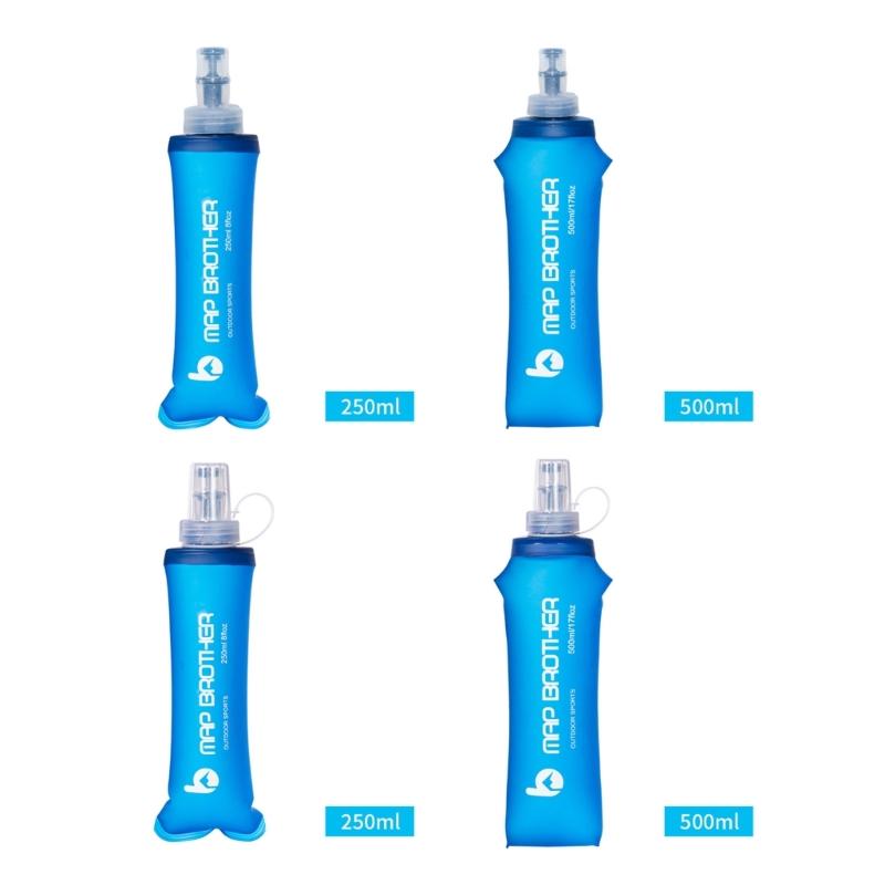 Collapsible Outdoor Water Bag TPU Soft Flask Water Bottle Hydrations Pack for Running Hiking Cycling Climbing Durable