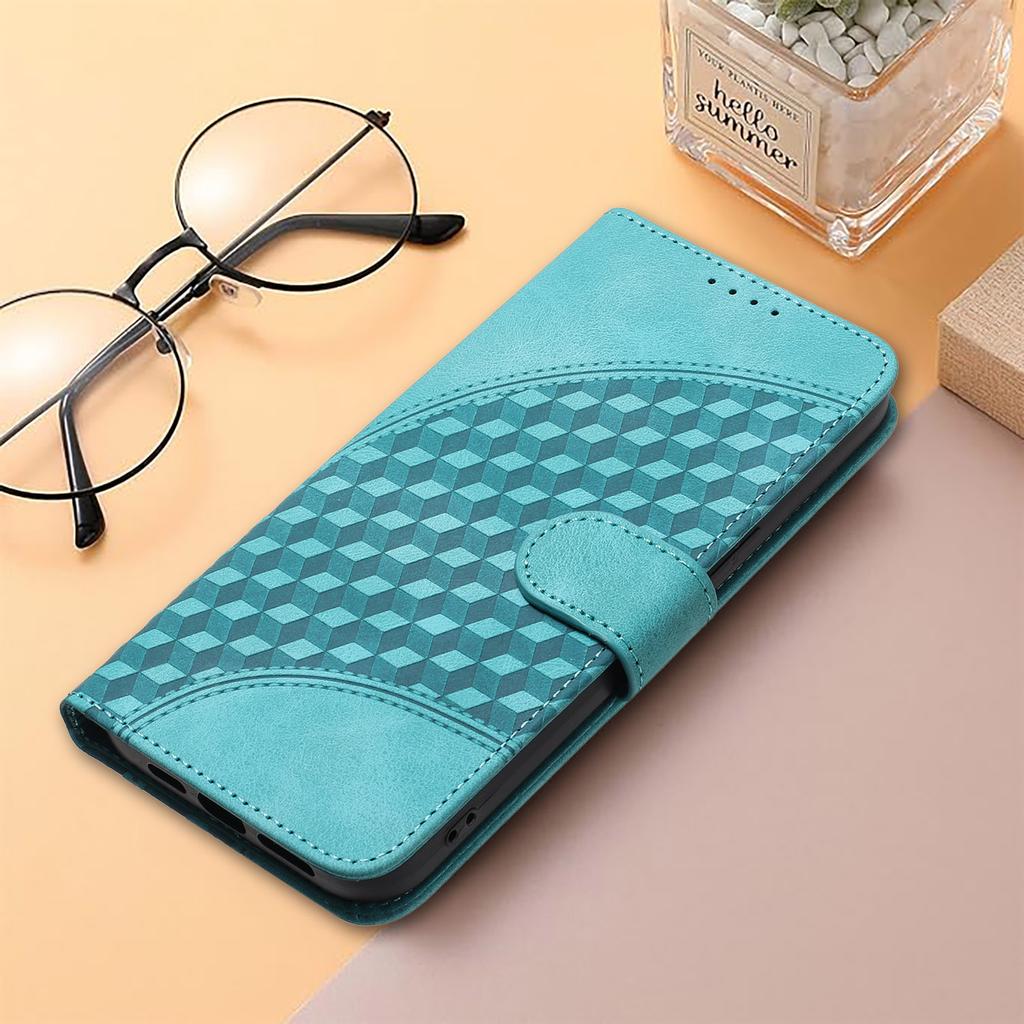 Knurling Three-dimensional Block PU Leather Wallet Card Bag Phone Case for Xiaomi Redmi Series.Poco C51,C50,C65,M3,M4,M5,Mi 11,12,13,Redmi Note 12...