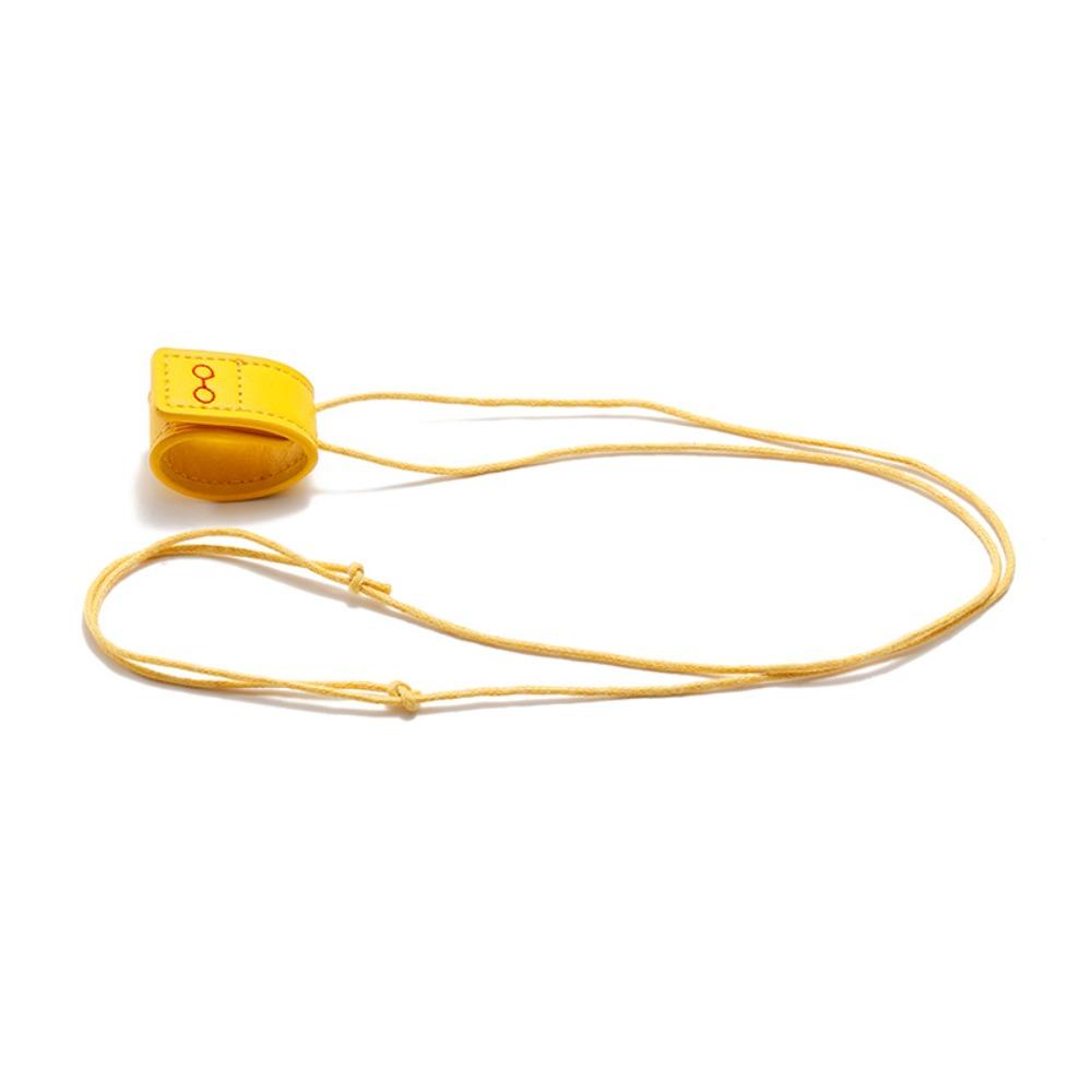 Anti-lost Eyeglasses Rope Adjustable Long Necklace High Quality Pu Leather Glasses Clip  Outdoor жёлтый