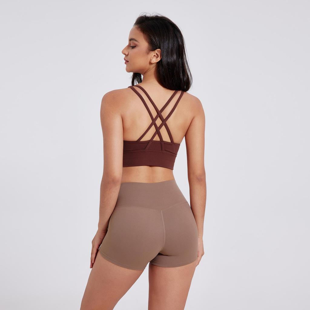 Shorts de Yoga Taille Haute Contrôle du Ventre pour Femmes - Push-up Pêche, Tissu Brossé, Longueur Trois-Quarts pour la Course à Pied et le Fitness