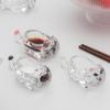 Transparent Cat Shaped Seasoning Dish Glass Glass Dipping Saucer  Tableware Accessories