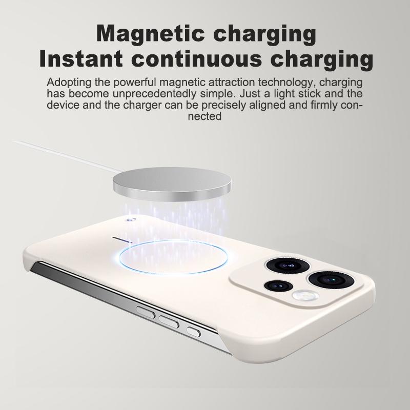 Pro OPPO Reno 15 Pro ultra tenký bezrámový magnetický nárazuvzdorný kryt pro OPPO Reno 15 15Pro MagSafe pevný PC matný zadní kryt