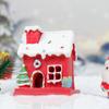 Resin Christmas House Statue Cartoon Christmas Miniature Cookie House  Home Office Decorations