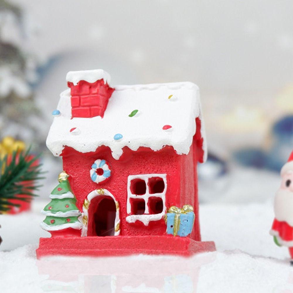 3D Christmas House Statue Cartoon Christmas Miniature Cookie House  Kids Gift