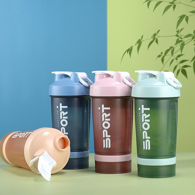 500ml Portable Student Shaker Cup with Scale and Direct Drink Spout