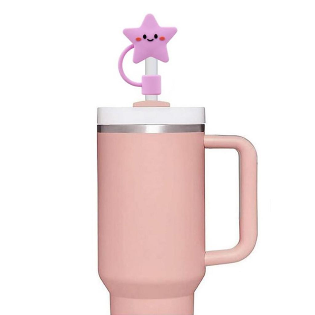 4/8Pcs Animals Star Silicone Straw Covers Cap Drinking Straw Tip Lids SplashProof Plugs Covers Cup Accessories Easy Use