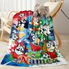 Bluey's Soccer Fun Personalized Name Blanket Gift Customizable Blanket Durable Comfort for Couch Home Decor Bedding Living Room for All Occasions