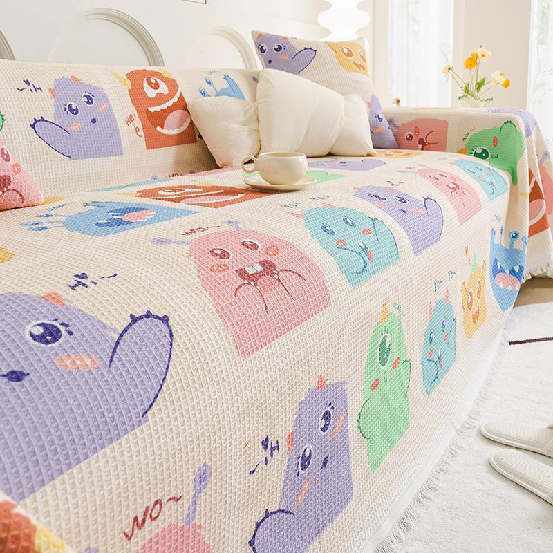 

Полотенце для дивана из хлопка и льна, легкий роскошный и высококачественный противоскользящий чехол для дивана, цельный чехол для подушки «все включено» 180*130cm