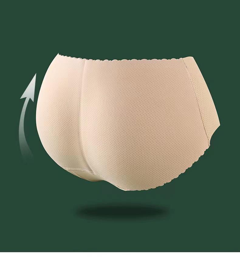High-Waist Seamless Padded Buttocks Enhancer with Breathable Abdomen Support for Women