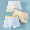 Boys 3Pcs Cotton Boxer Briefs Comfort Breathable Soft Kids Underwear Cute Cartoon Pattern Flat Angle Shorts